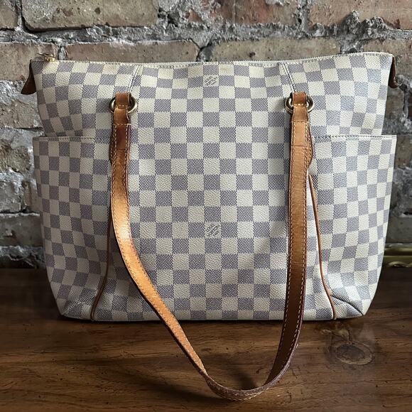 Louis Vuitton Damier Azur Totally MM Tote Bag - Picture 1 of 16